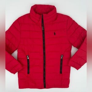 Polo Ralph Lauren Kids Red Quilted Puffer Jacket - Size 7